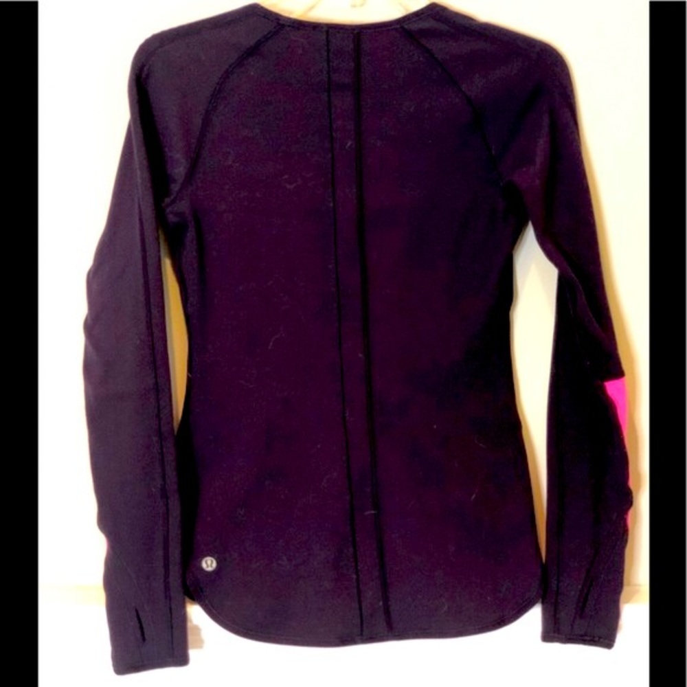 Lululemon Runder Under Reversible Long Sleeve Raspberry Glo Lite RULU Sz Small - Picture 8 of 16